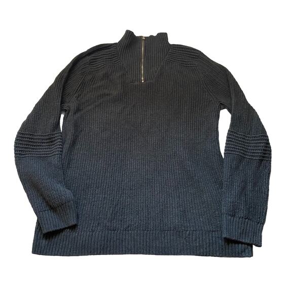 INC International Concepts Sweater Mens XXL 2XL Mock Neck 1/4 Zip Grey Pullover - Picture 1 of 13